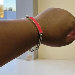 Lia Sophia Enamel ID Fuschia Bracelet